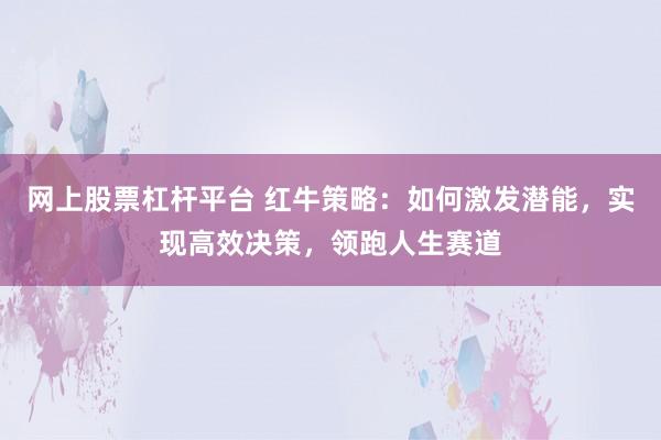 网上股票杠杆平台 红牛策略：如何激发潜能，实现高效决策，领跑人生赛道