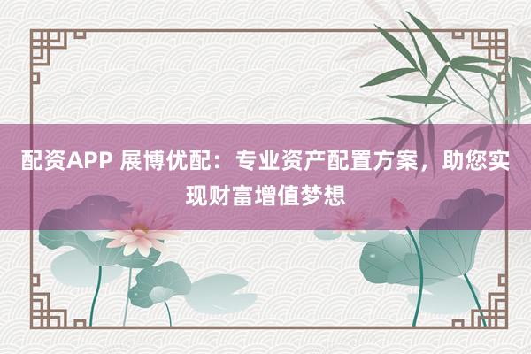 配资APP 展博优配：专业资产配置方案，助您实现财富增值梦想