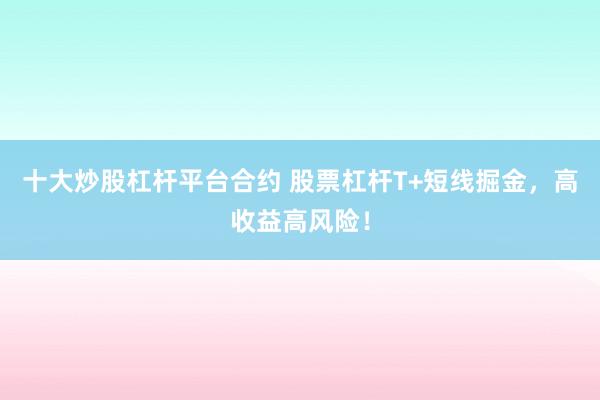 十大炒股杠杆平台合约 股票杠杆T+短线掘金，高收益高风险！