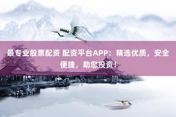 最专业股票配资 配资平台APP：精选优质，安全便捷，助您投资！