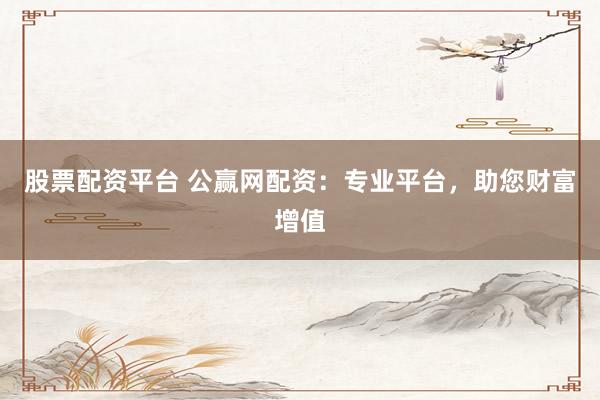 股票配资平台 公赢网配资：专业平台，助您财富增值