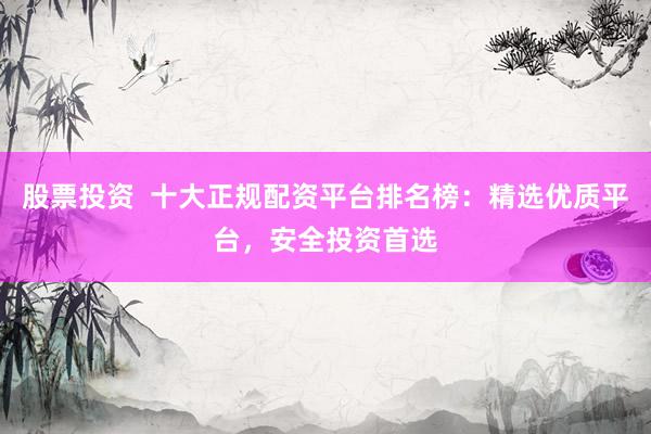股票投资  十大正规配资平台排名榜：精选优质平台，安全投资首选