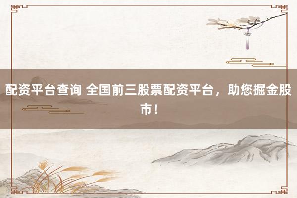 配资平台查询 全国前三股票配资平台,助您掘金股市!